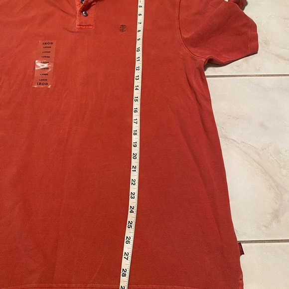 - NWT IZOD red men Polo shirt size L - Picture 3 of 6